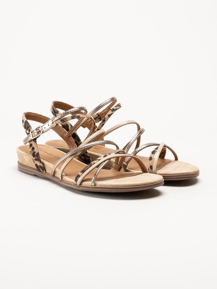 Tamaris - Beige sandaler med vackra remmar