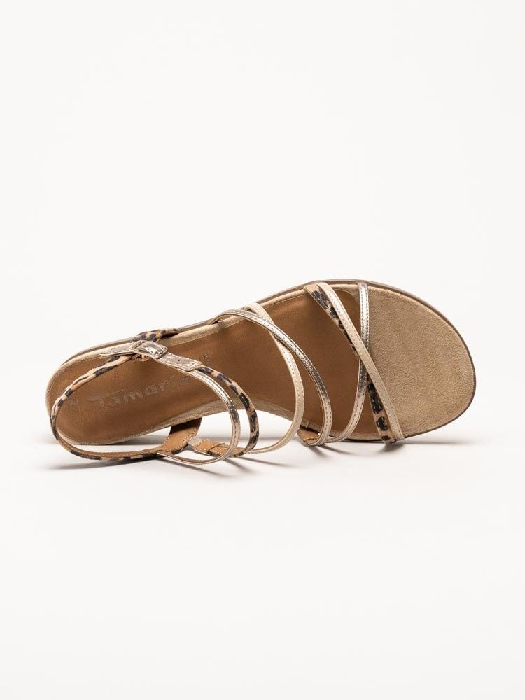 Tamaris - Beige sandaler med vackra remmar