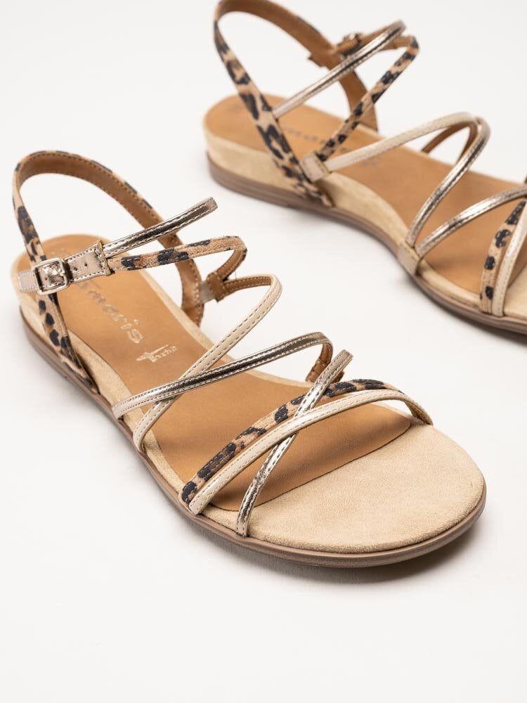 Tamaris - Beige sandaler med vackra remmar