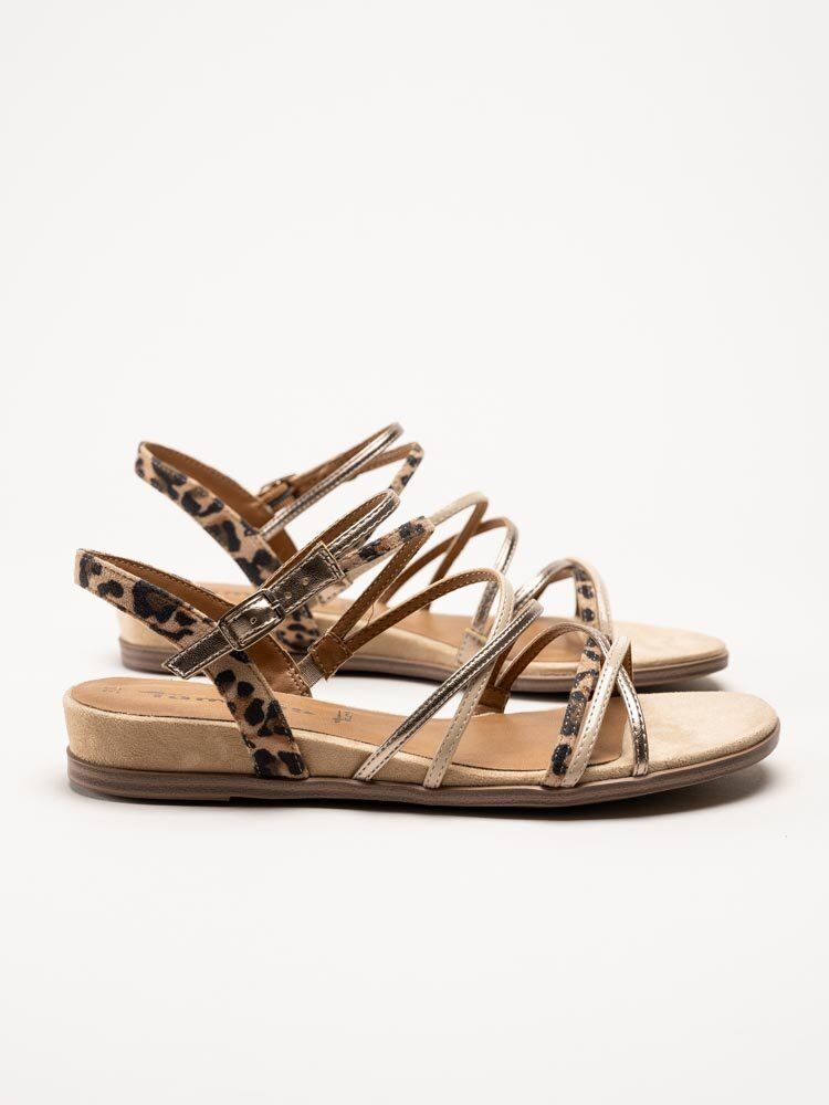 Tamaris - Beige sandaler med vackra remmar