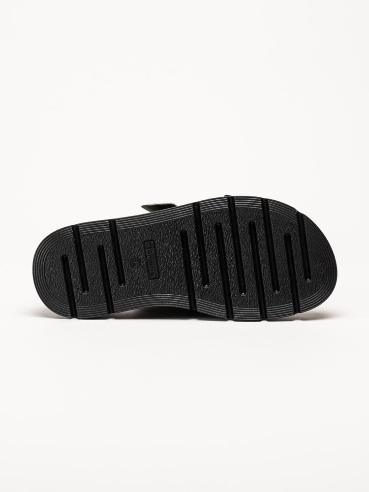 Tamaris - Zebramönstrade slip in sandaler i mocka
