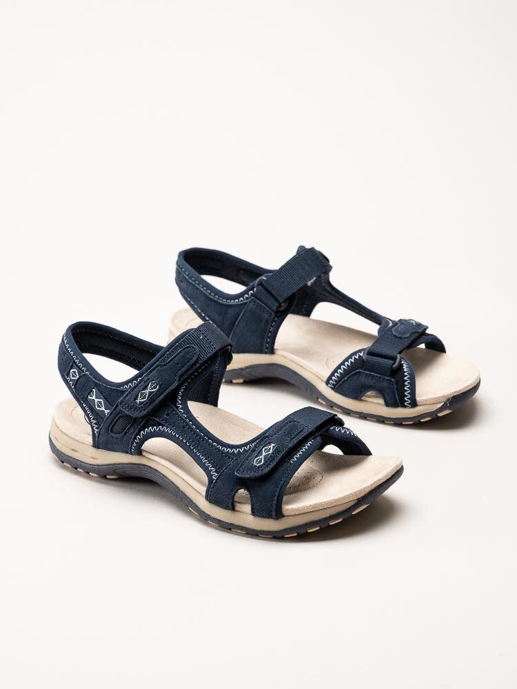 Axelda - Frisco - Blå sandaler i mocka och textil