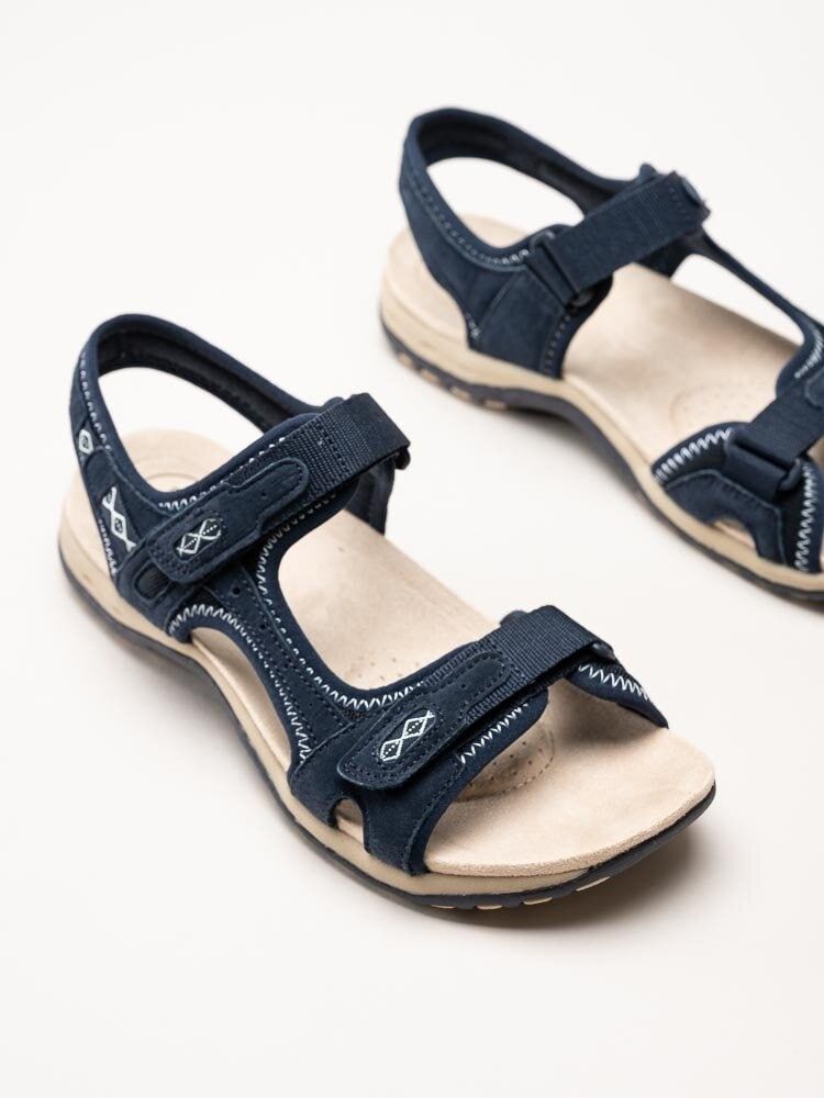 Axelda - Frisco - Blå sandaler i mocka och textil