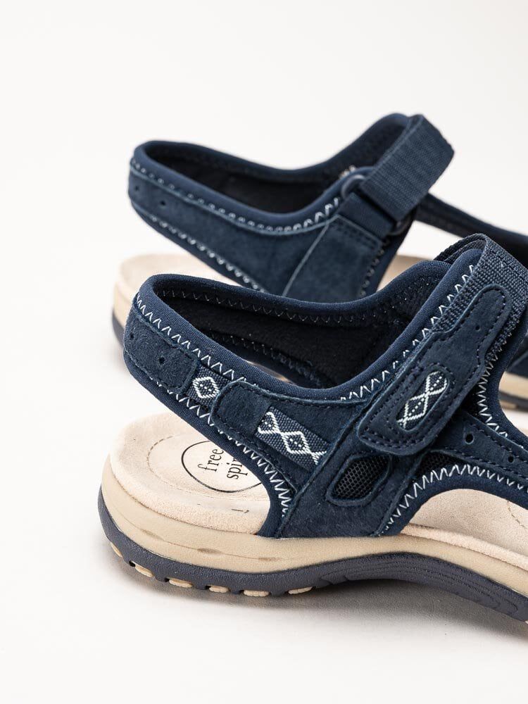 Axelda - Frisco - Blå sandaler i mocka och textil