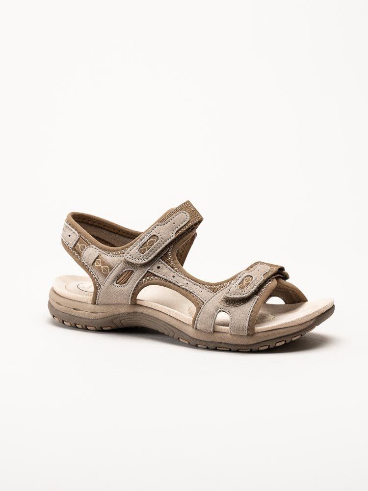 Axelda - Frisco - Beige sandaler i mocka och textil