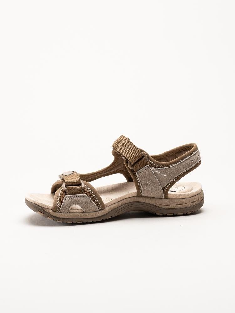 Axelda - Frisco - Beige sandaler i mocka och textil