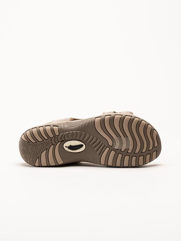 Axelda - Frisco - Beige sandaler i mocka och textil