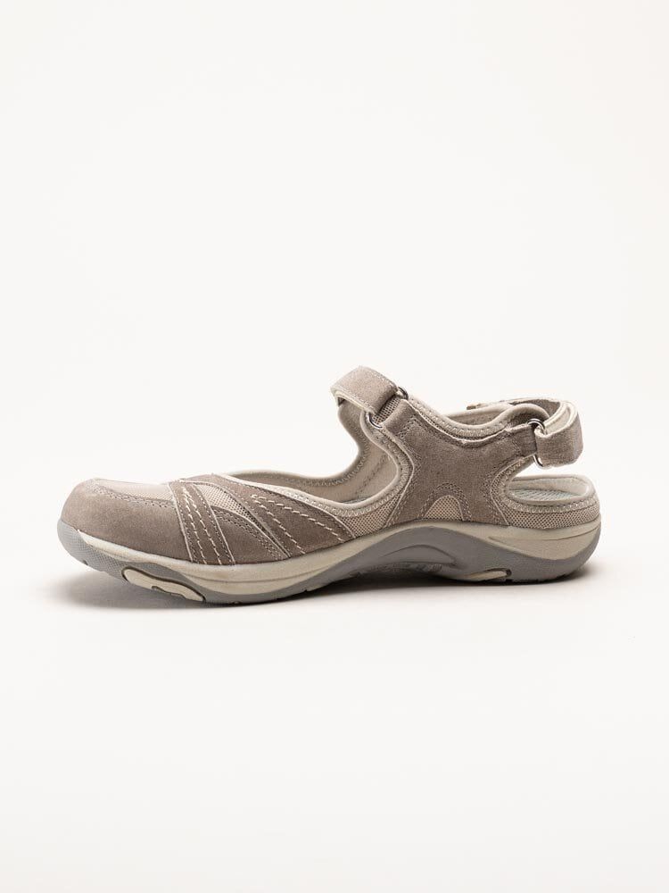 Axelda - Brylee - Beige sandaler i mocka och textil