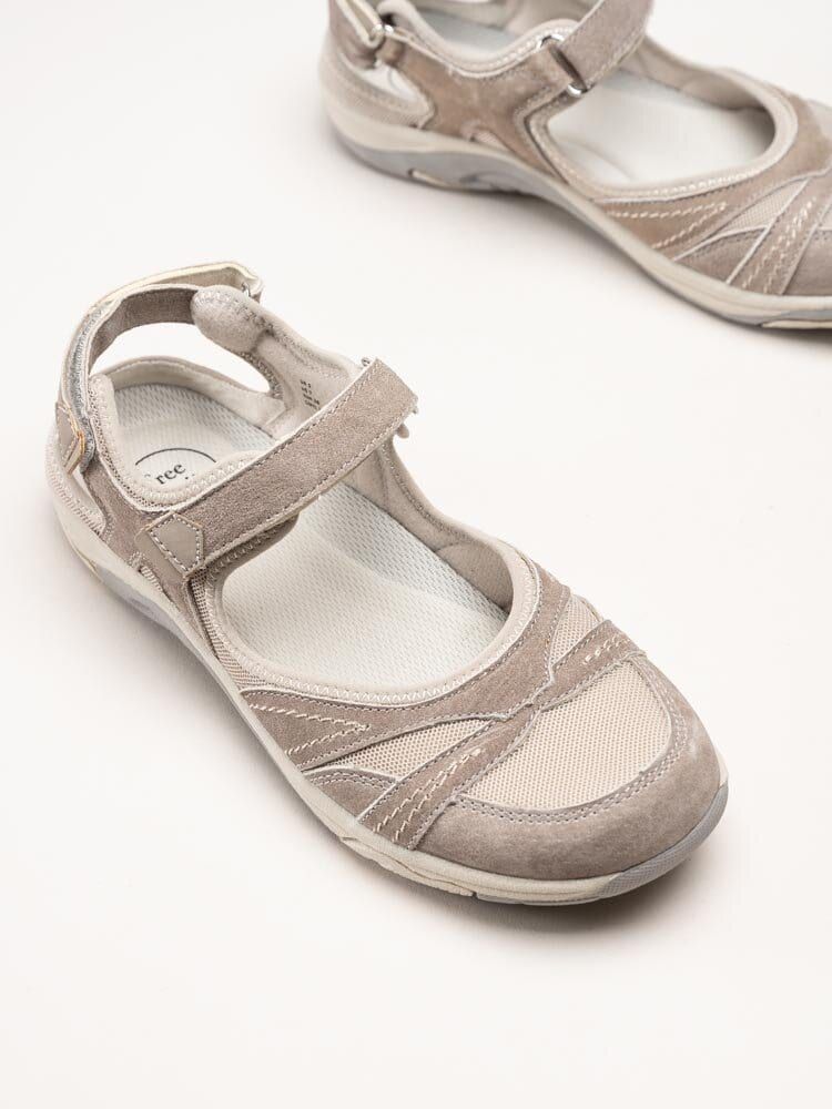 Axelda - Brylee - Beige sandaler i mocka och textil