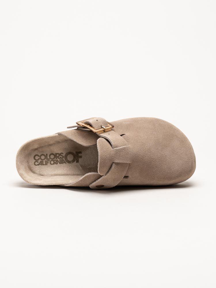 Colors of California - HC.BIO086-mud - Beige slip in tofflor i mocka