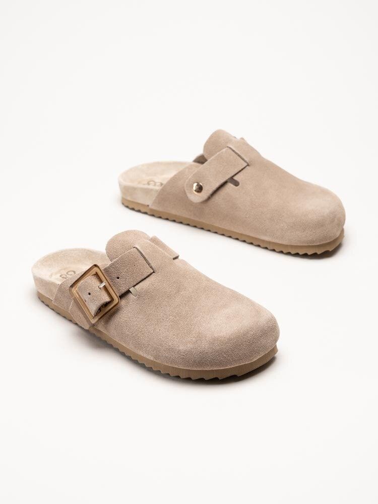 Colors of California - HC.BIO086-mud - Beige slip in tofflor i mocka