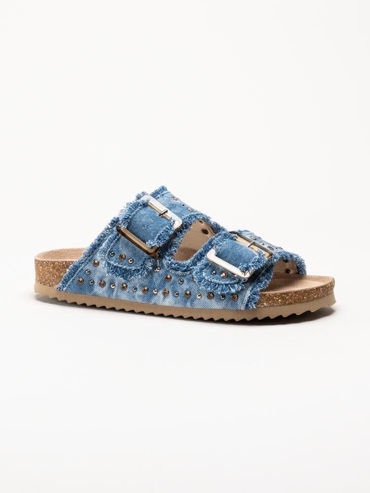 Colors of California - Blå Bio-sandaler i jeans med strass