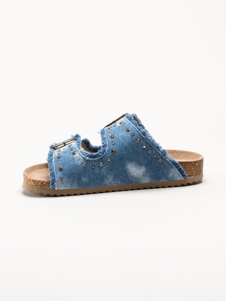 Colors of California - Blå Bio-sandaler i jeans med strass