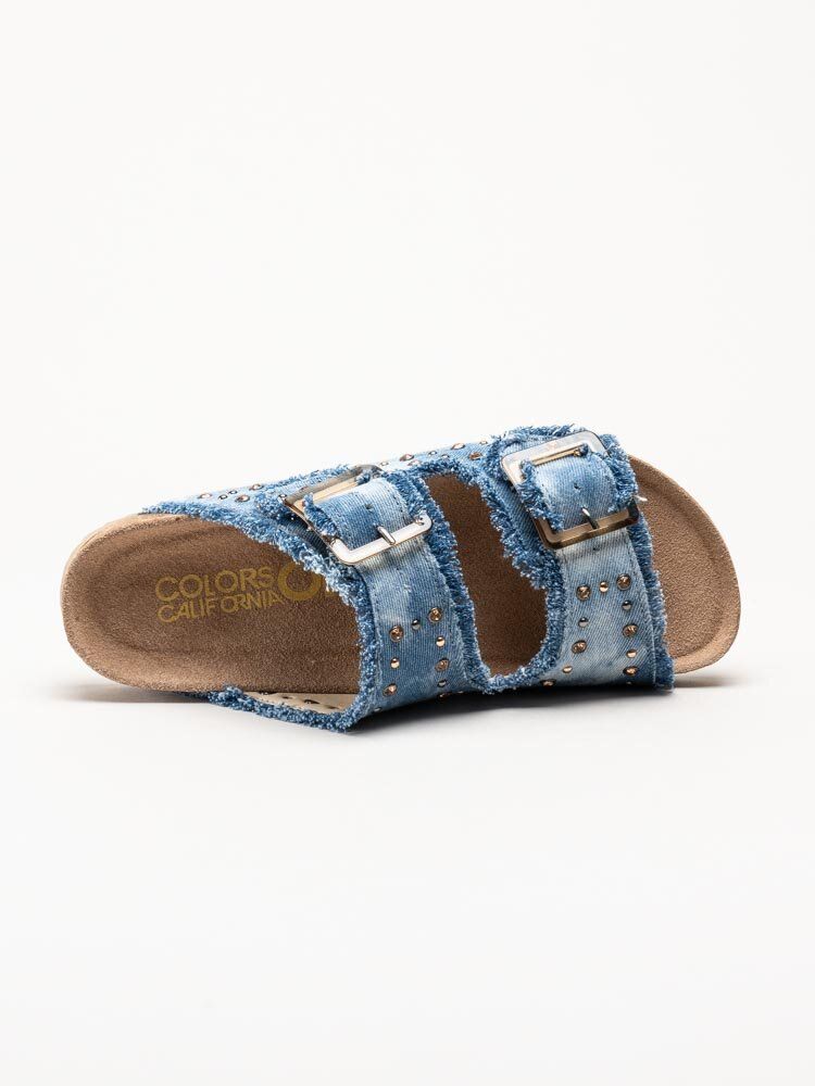 Colors of California - Blå Bio-sandaler i jeans med strass