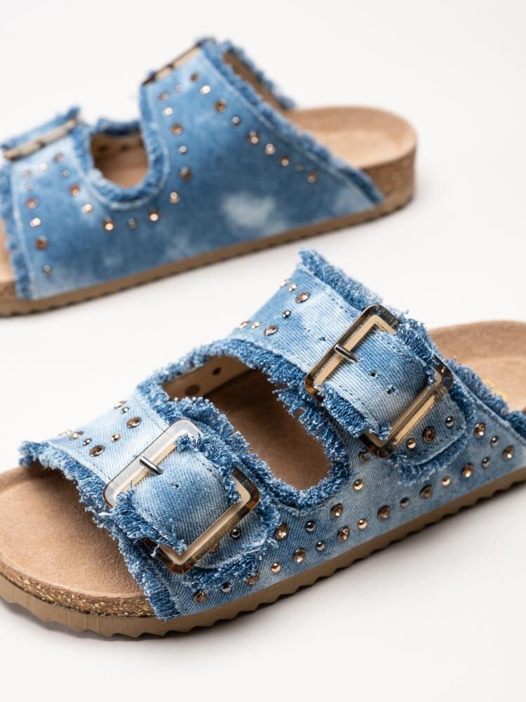 Colors of California - Blå Bio-sandaler i jeans med strass