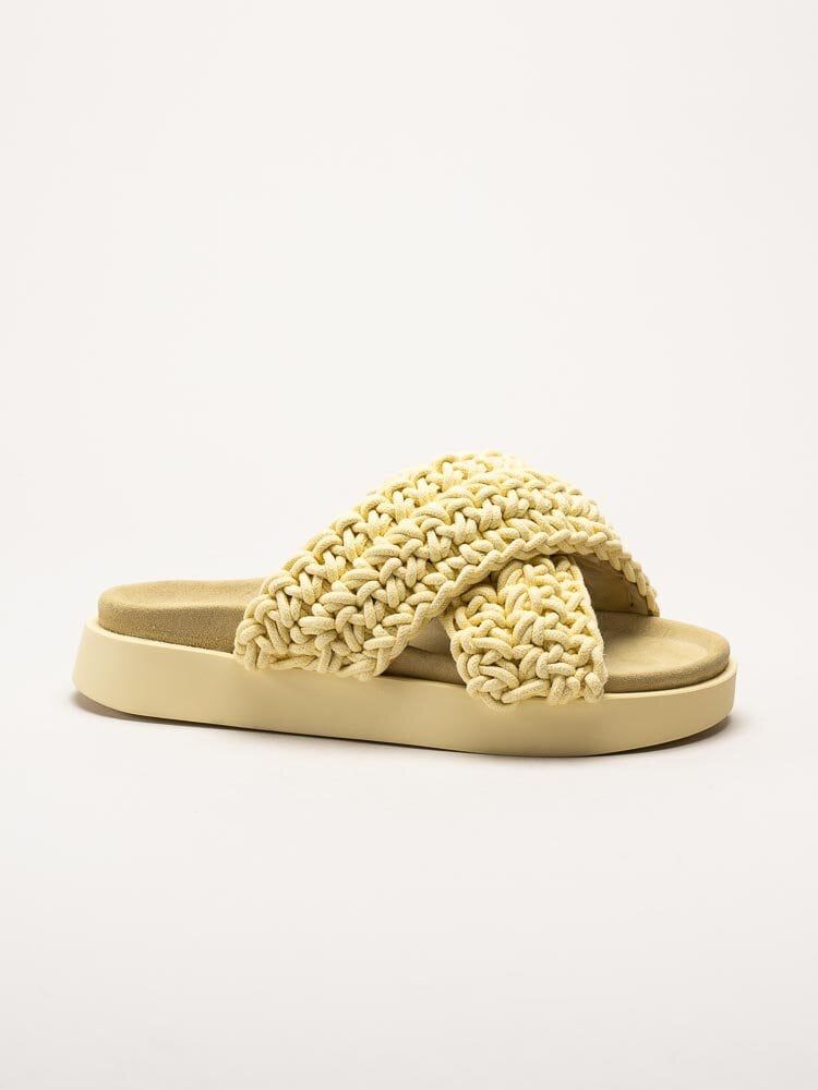 Inuikii - Woven - Gula grovt virkade sandaler