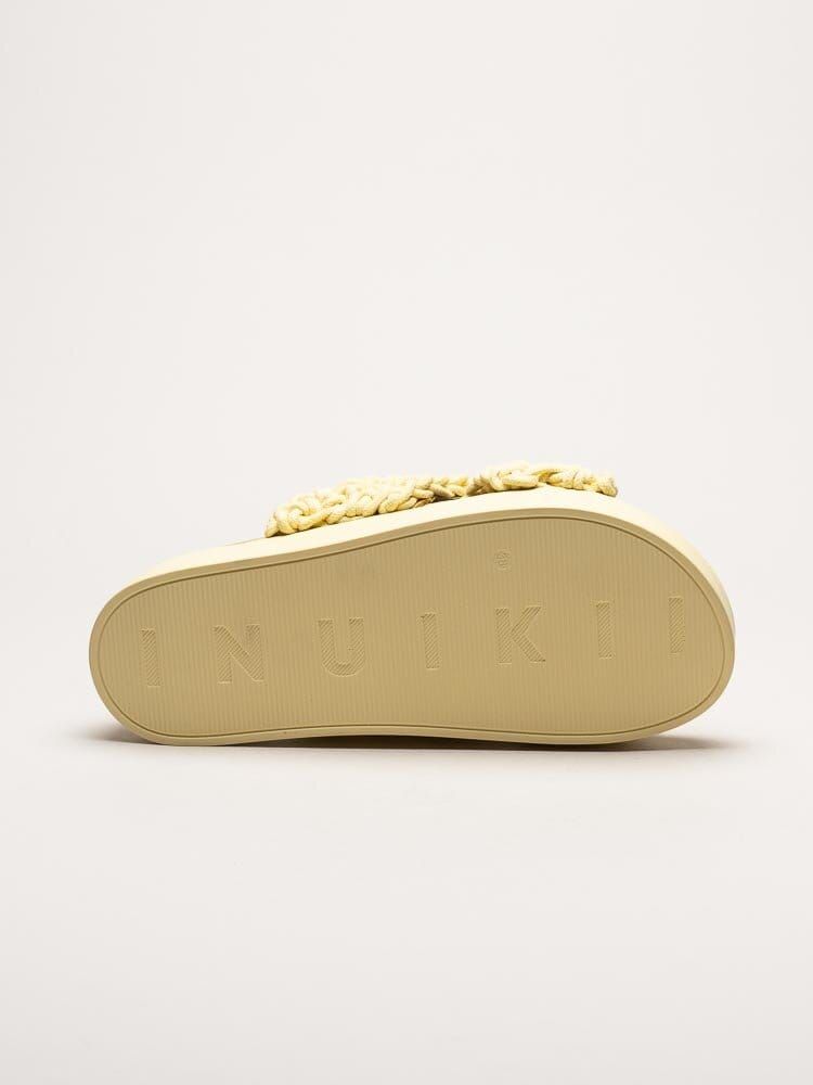 Inuikii - Woven - Gula grovt virkade sandaler