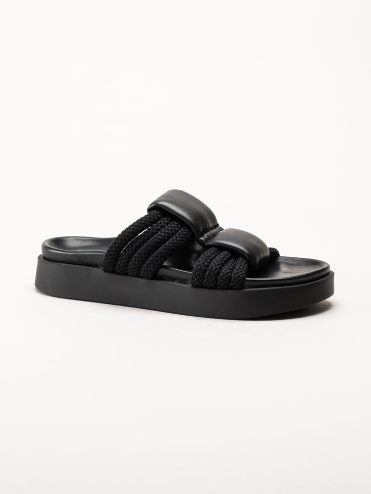 Inuikii - Cord Athena - Svarta slip in sandaler i skinn