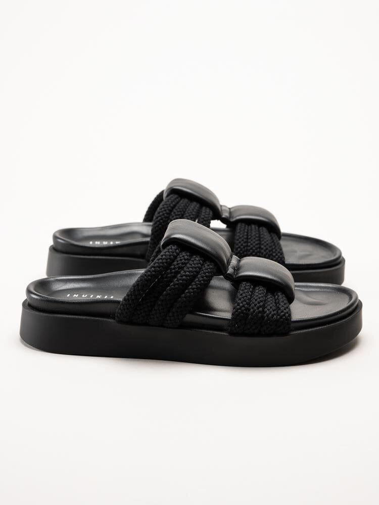 Inuikii - Cord Athena - Svarta slip in sandaler i skinn