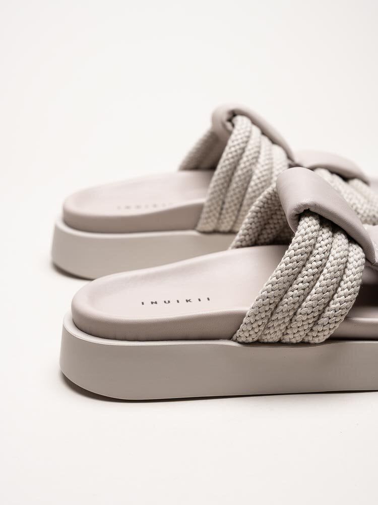 Inuikii - Cord Athena - Grå slip in sandaler i skinn