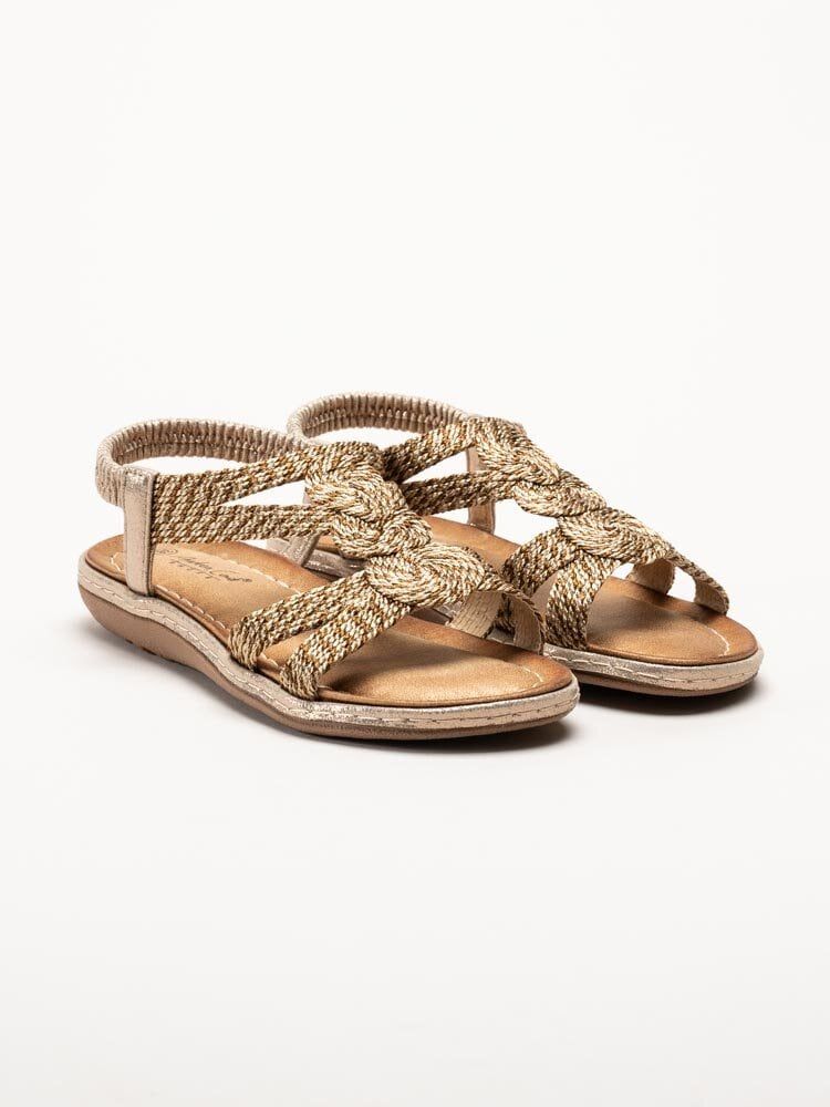 Andrea Conti - Guldiga t-sleif sandaler