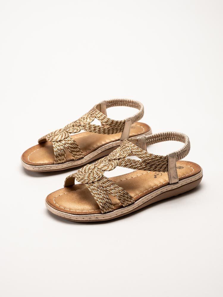 Andrea Conti - Guldiga t-sleif sandaler