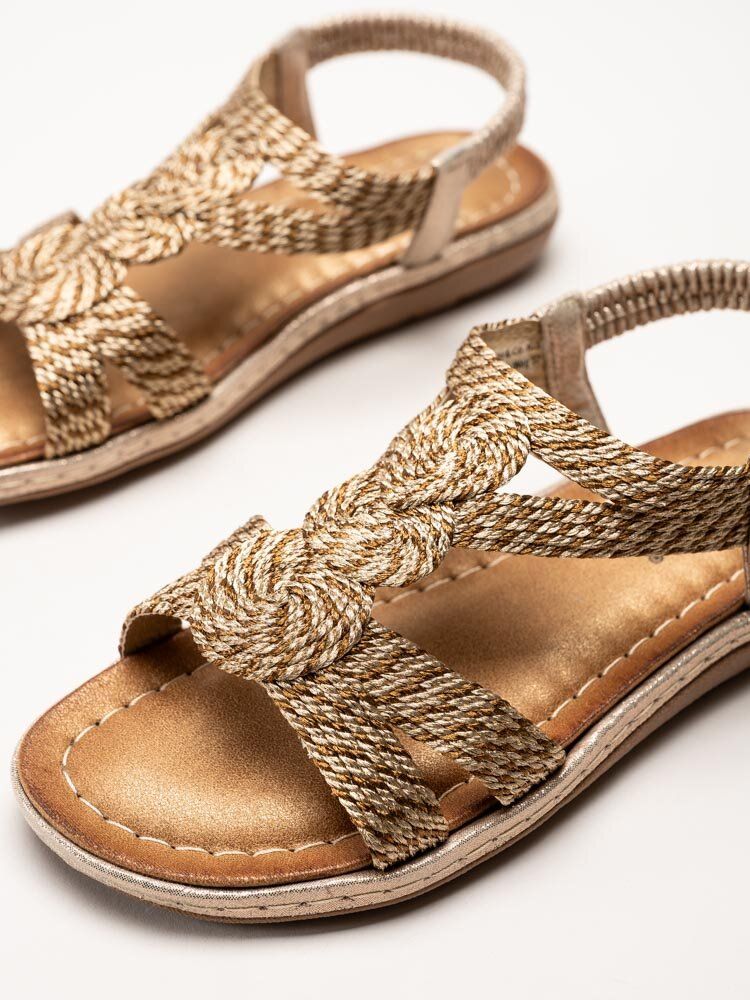 Andrea Conti - Guldiga t-sleif sandaler
