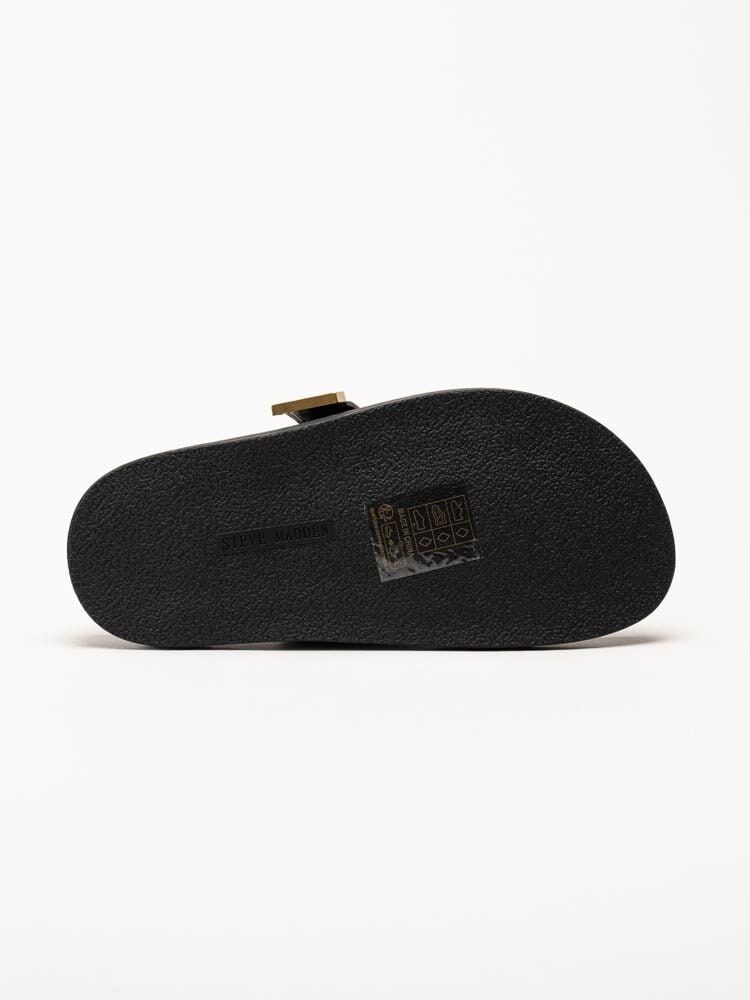 Steve Madden - Arch-E - Svarta slip in sandaler med stort spänne