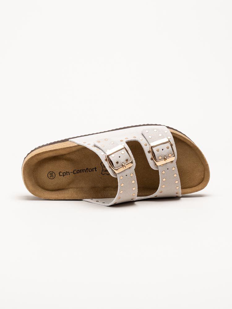 CpH Comfort - Beige slip in sandaler i mocka