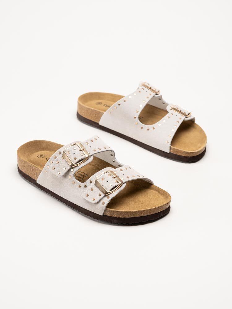 CpH Comfort - Beige slip in sandaler i mocka
