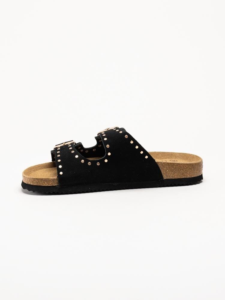 CpH Comfort - Svarta slip in sandaler i mocka