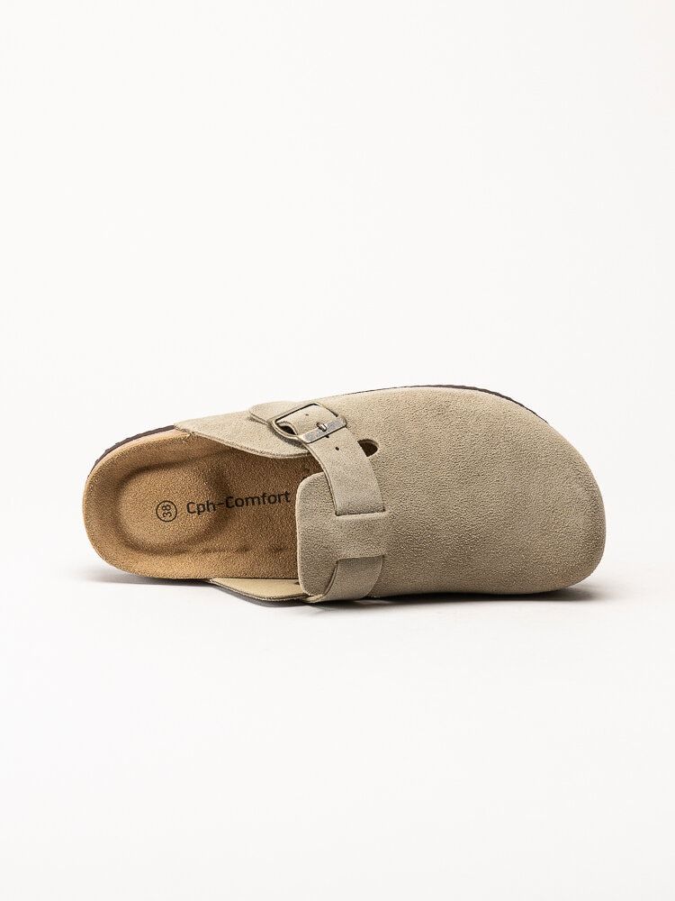 CpH Comfort - Bio Clog Suede - Beige slip in tofflor i mocka