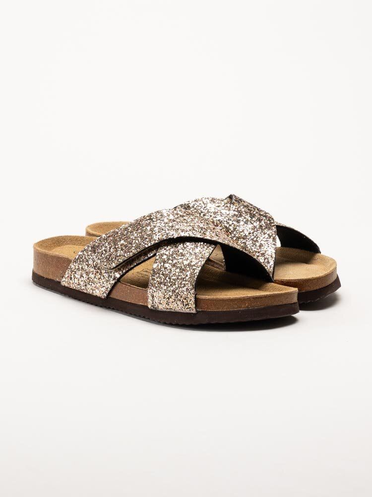 CpH Comfort - Guldglittriga slip in sandaler