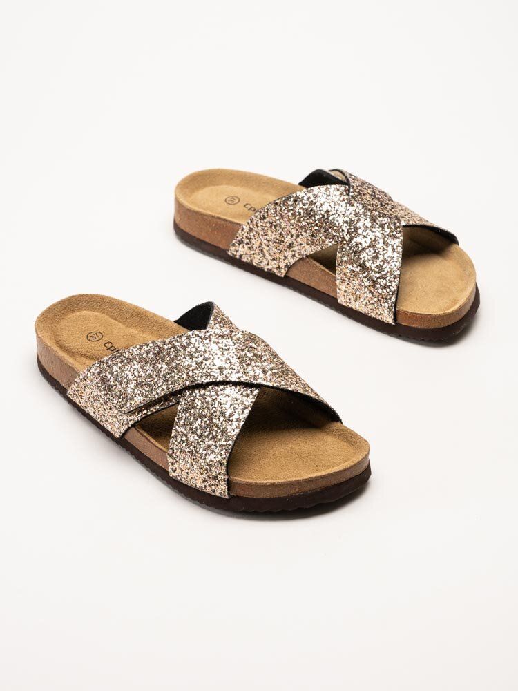 CpH Comfort - Guldglittriga slip in sandaler