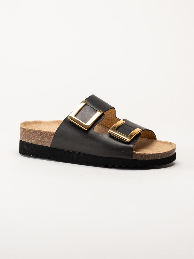 Scholl - Monterey - Svarta slip in sandaler i skinn