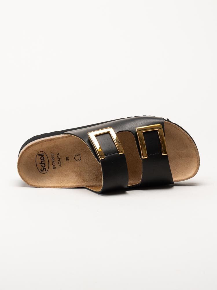 Scholl - Monterey - Svarta slip in sandaler i skinn