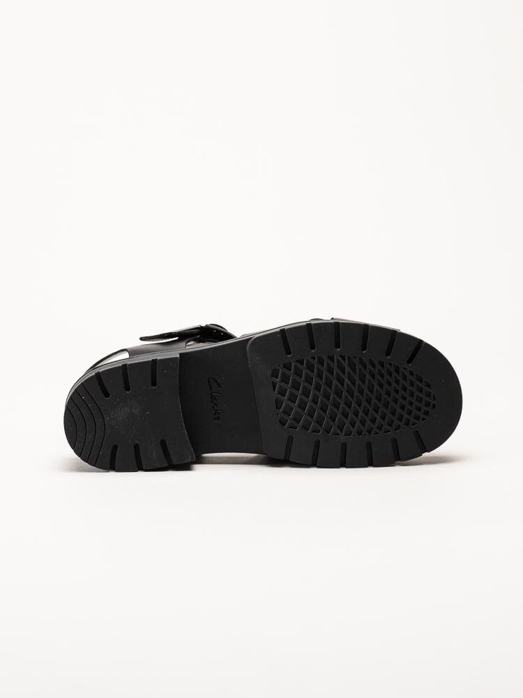 Clarks - Orinoco Cross D - Svarta remsandaler i skinn