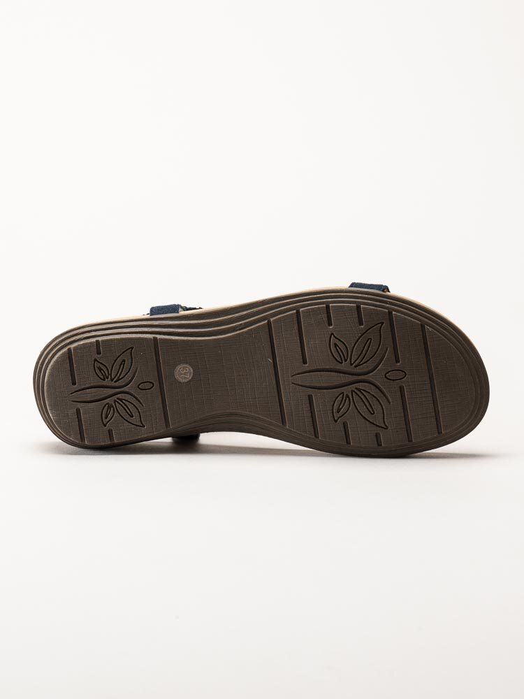 Lunar - 246TANCY - Mörkblå sandaler med pärlor och strass
