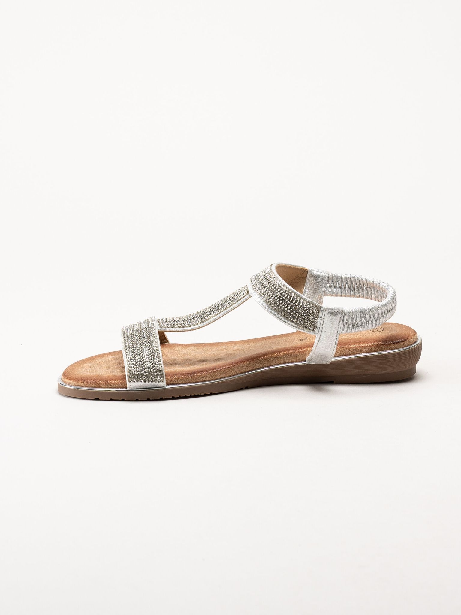 Lunar - 246ESTA - Silver strassandaler med T-sleif