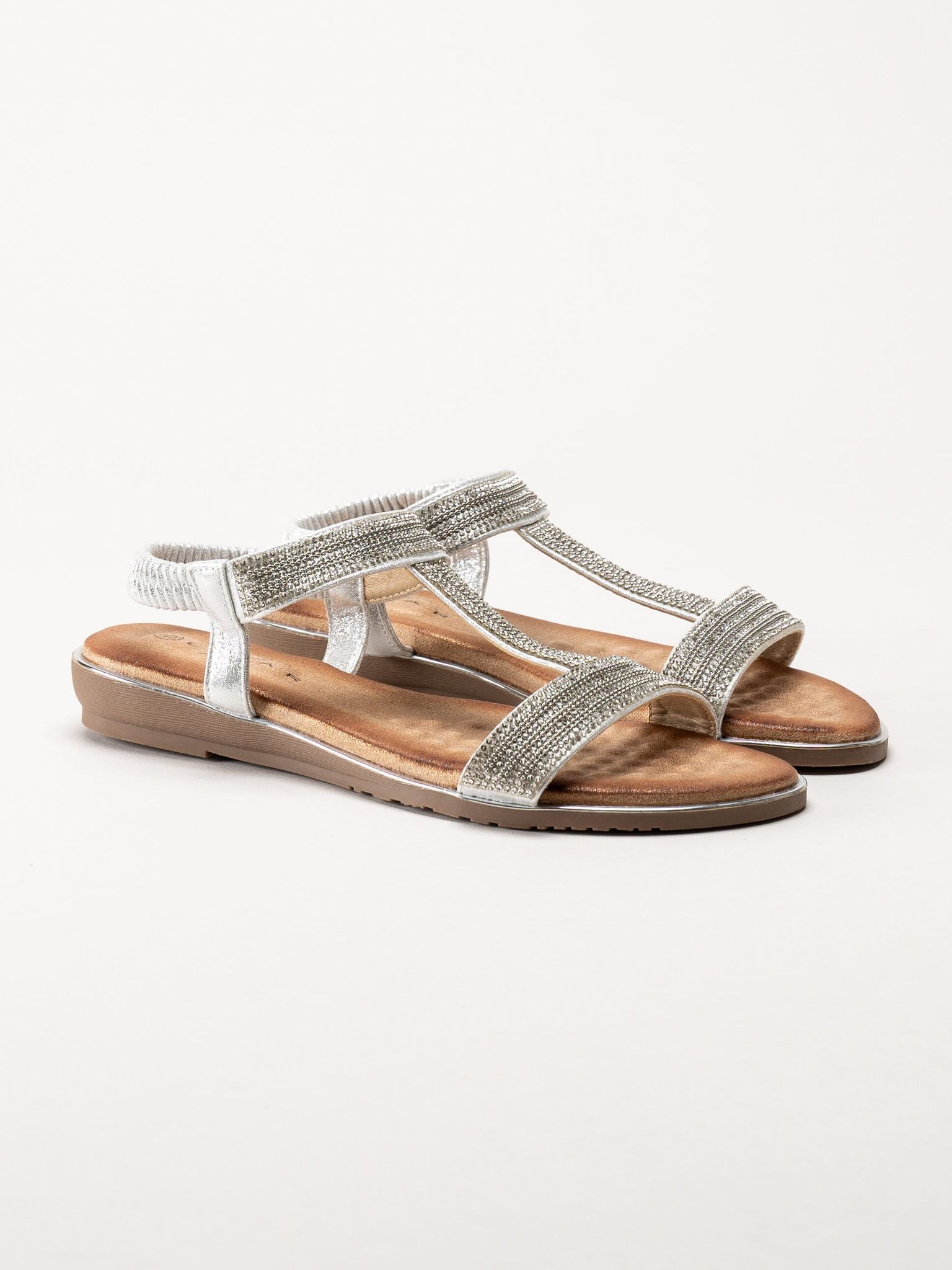 Lunar - 246ESTA - Silver strassandaler med T-sleif