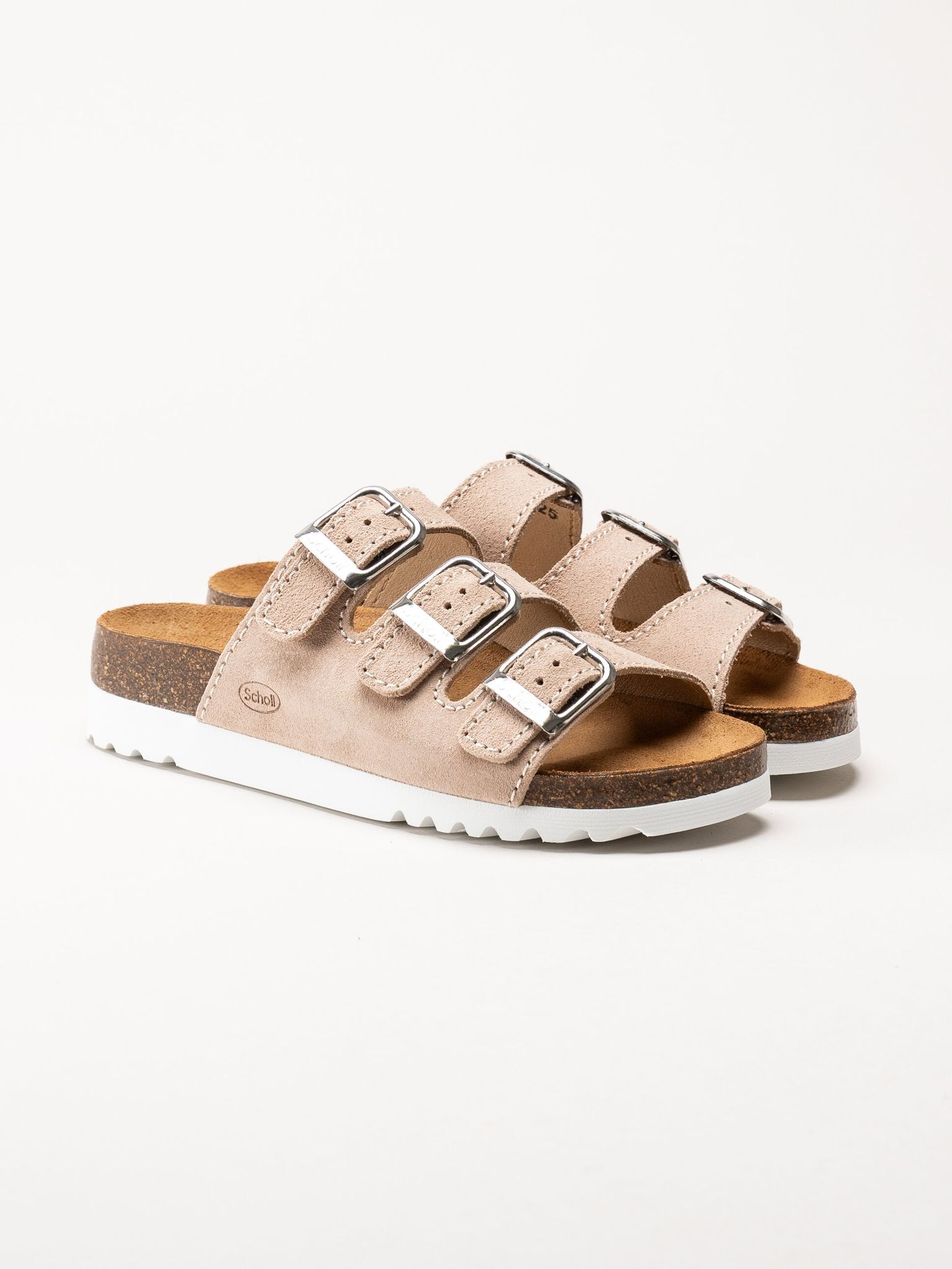Scholl - Rio WG AD - Ljusrosa slip in sandaler i mocka