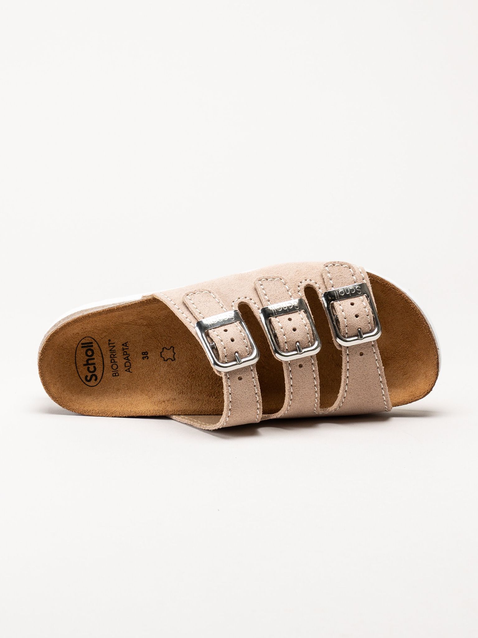 Scholl - Rio WG AD - Ljusrosa slip in sandaler i mocka
