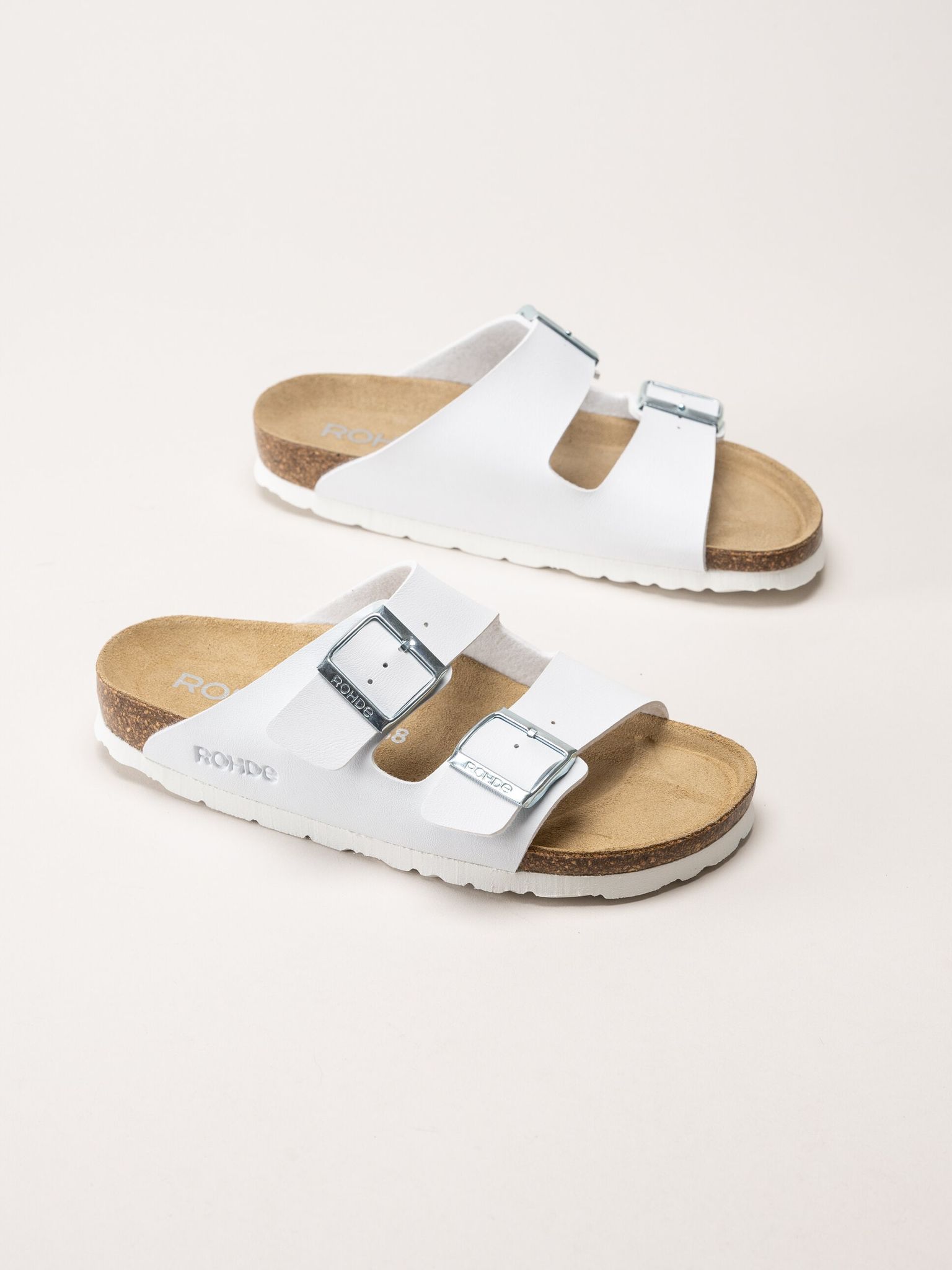 Rohde - Alba - Vita klassiska slip in biosandaler