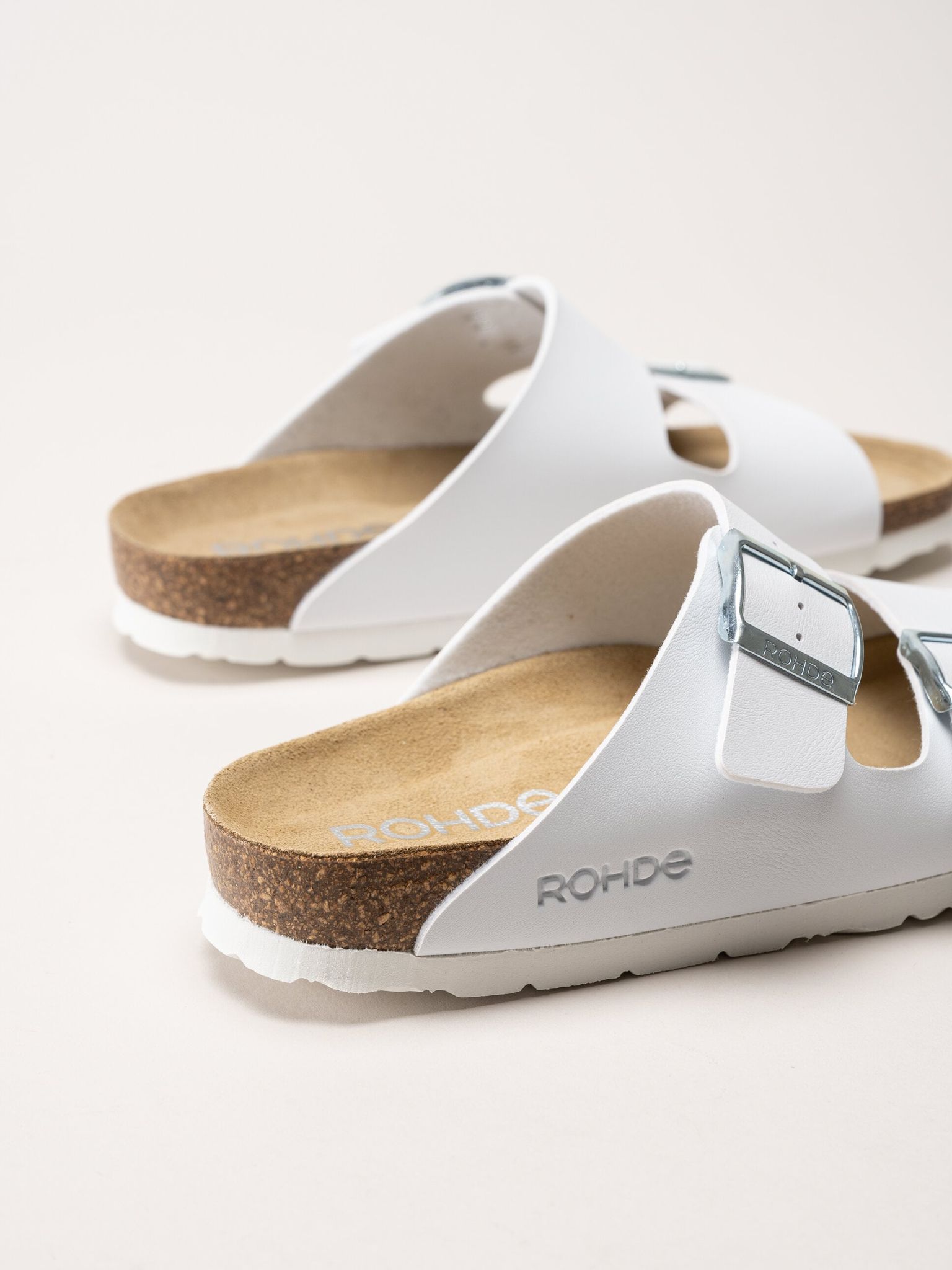 Rohde - Alba - Vita klassiska slip in biosandaler