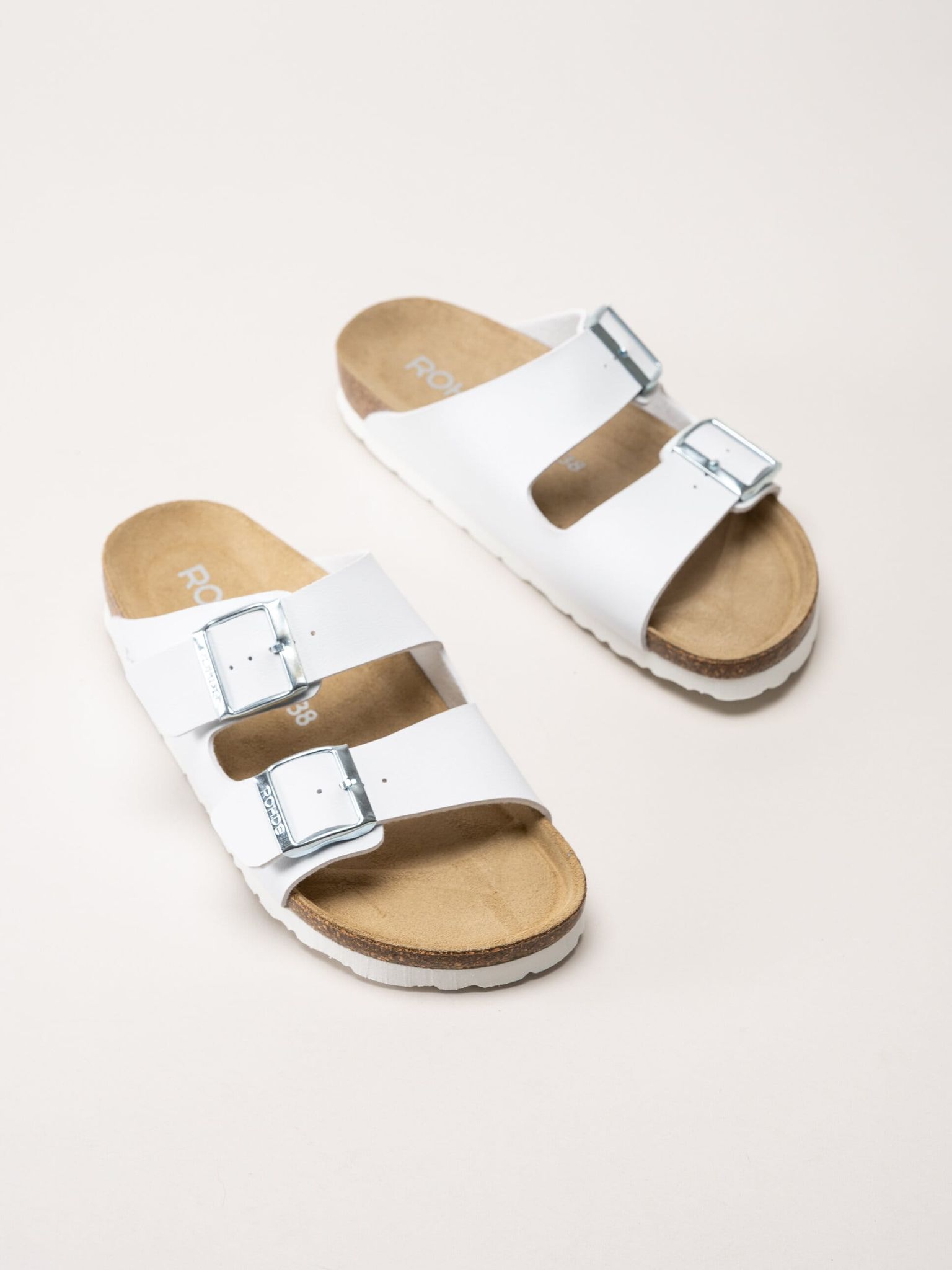 Rohde - Alba - Vita klassiska slip in biosandaler