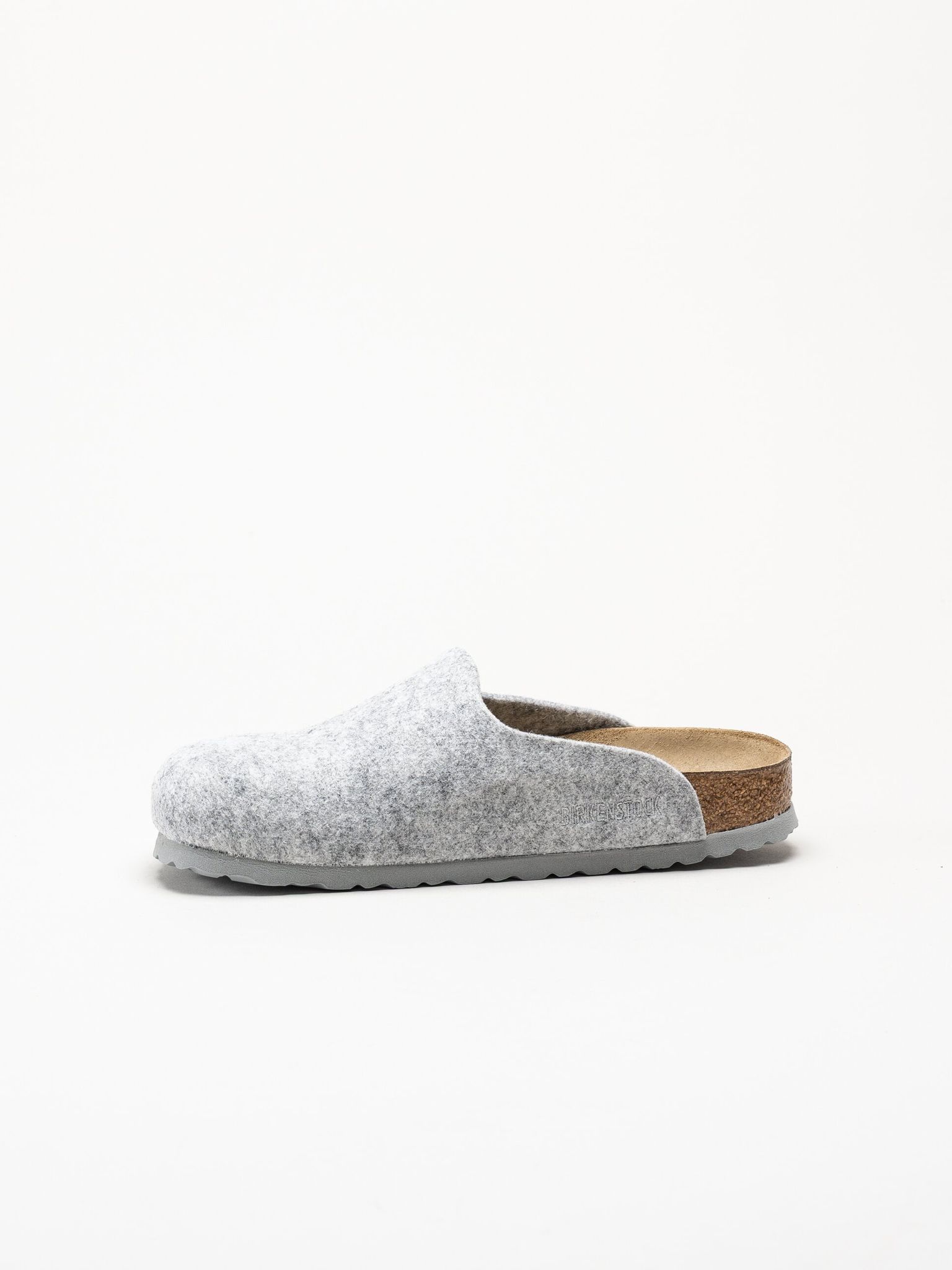 Birkenstock - Amsterdam Wool Felt - Ljusgrå tofflor i ullfilt