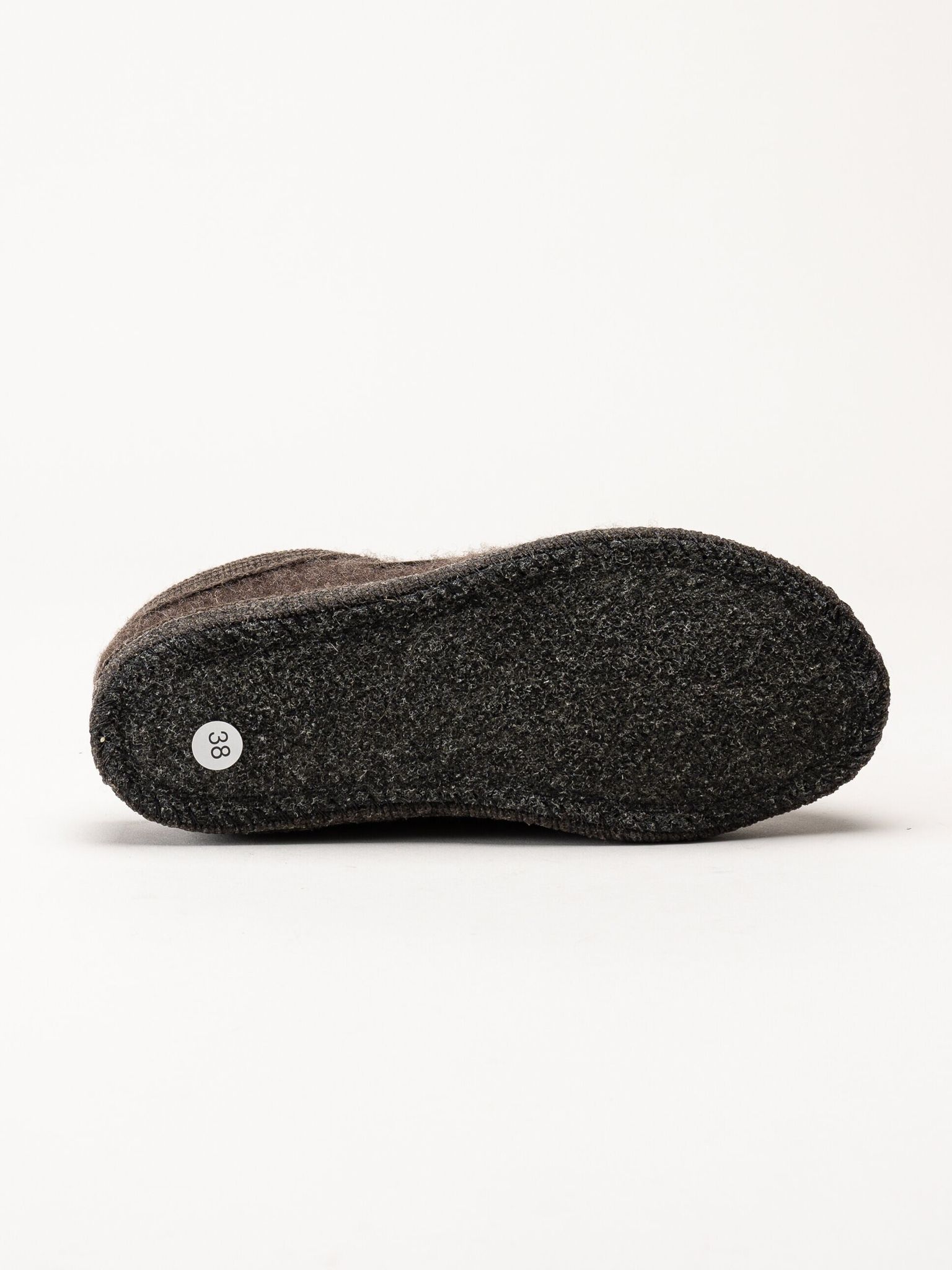 Ulle - Ulle Original - Mörkbruna slip in tofflor i ull