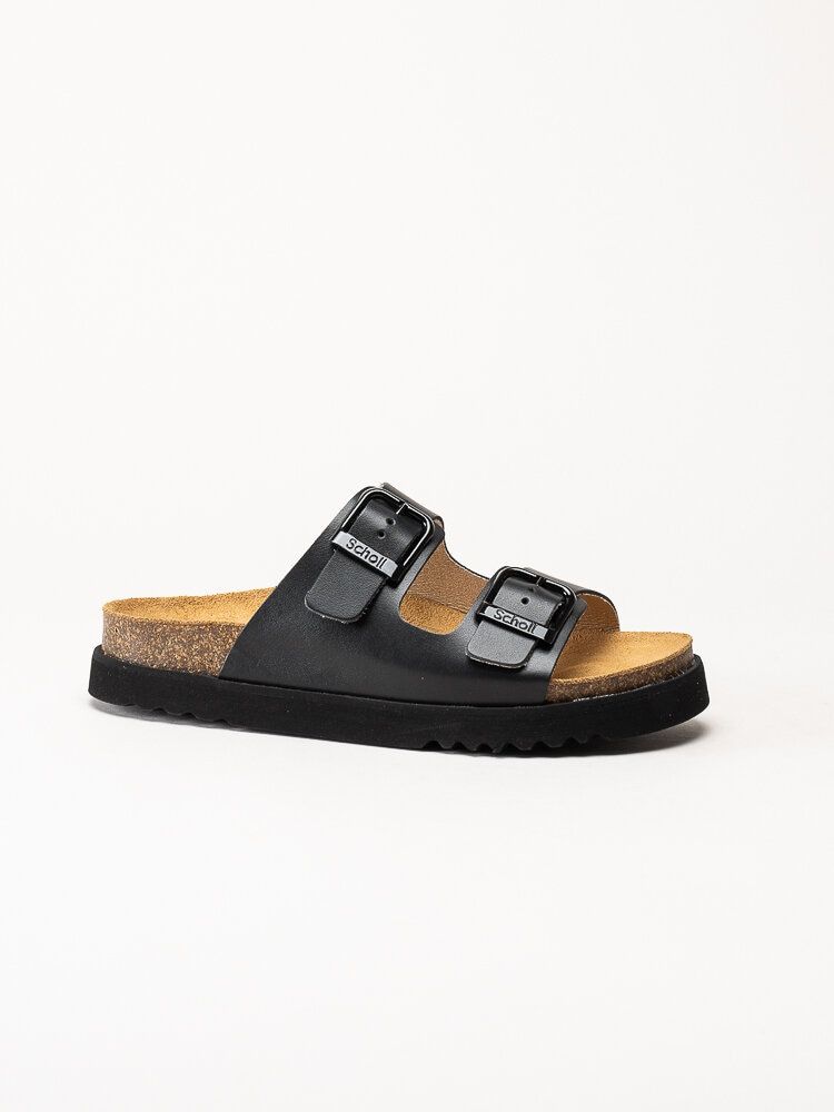 Scholl - Malerra AD - Svarta slip in sandaler i skinn