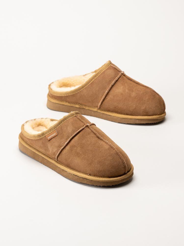 Shepherd - Bobo - Ljusbruna slip in tofflor i mocka