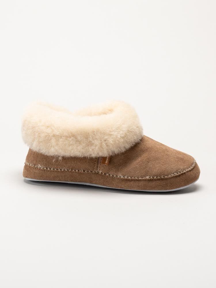 Shepherd - Emmy - Bruna slip on fårskinnstofflor